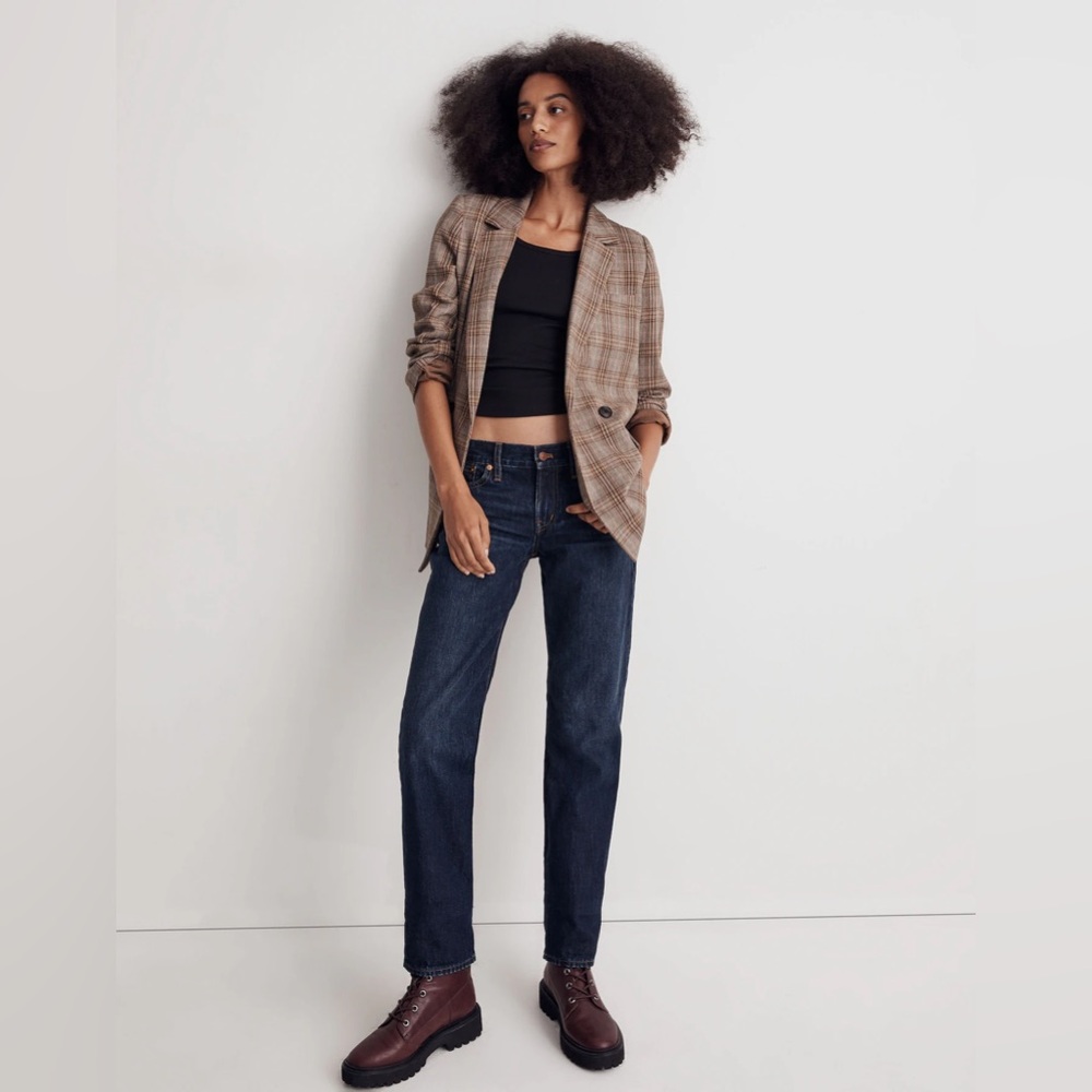 NWT Madewell Caldwell Double-Breasted Blazer in Wardlow Plaid